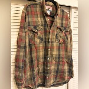 Men’s Moose Creek Flannel Jacket Shirt Sz L Tall